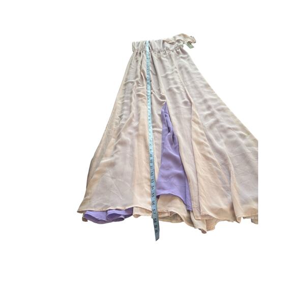 Eva Mendes Dress Purple One Shoulder Fairy Whimsical Flowy Long Maxi Medium - Picture 13 of 13